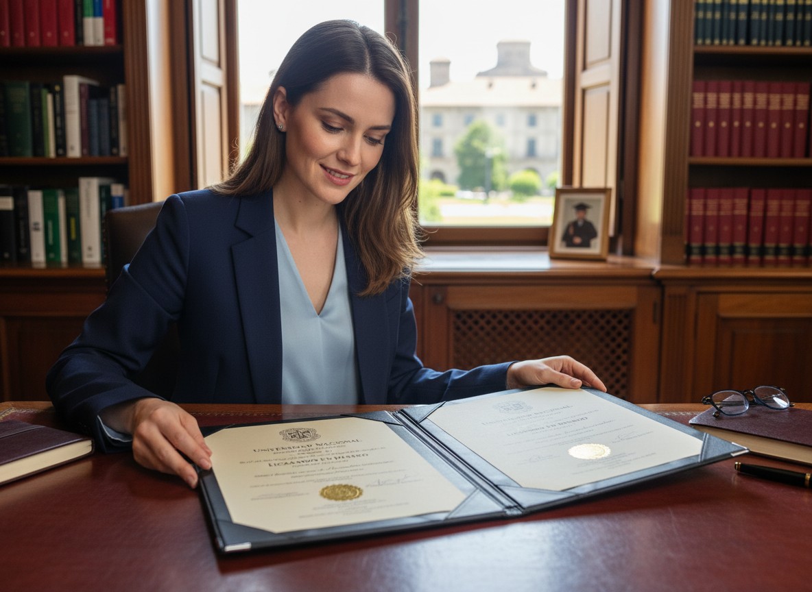 Portafolio Carpeta de cuero para diploma o certificado